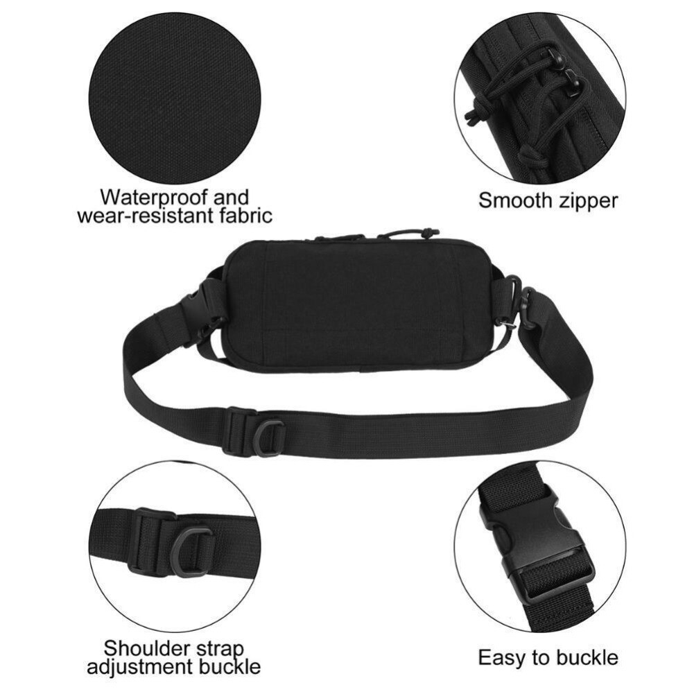 Tactical Sling Chest Pack Bags Molle Daypack Backpack Small Khaki Shoulder Pouch
