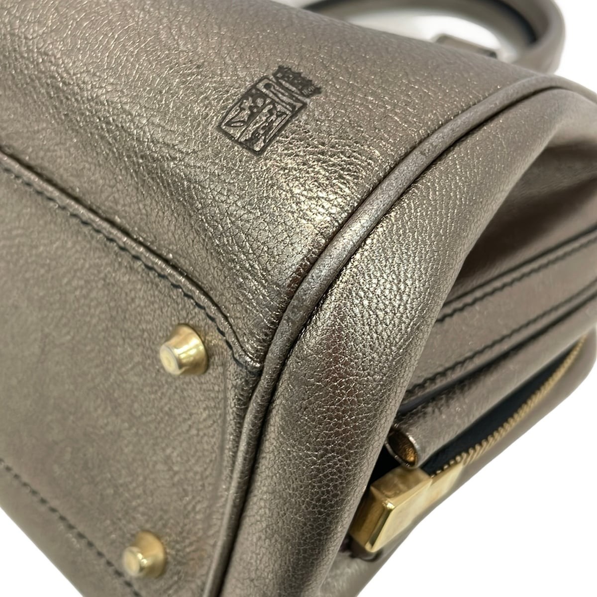 MORABITO Gold Leather Handbag