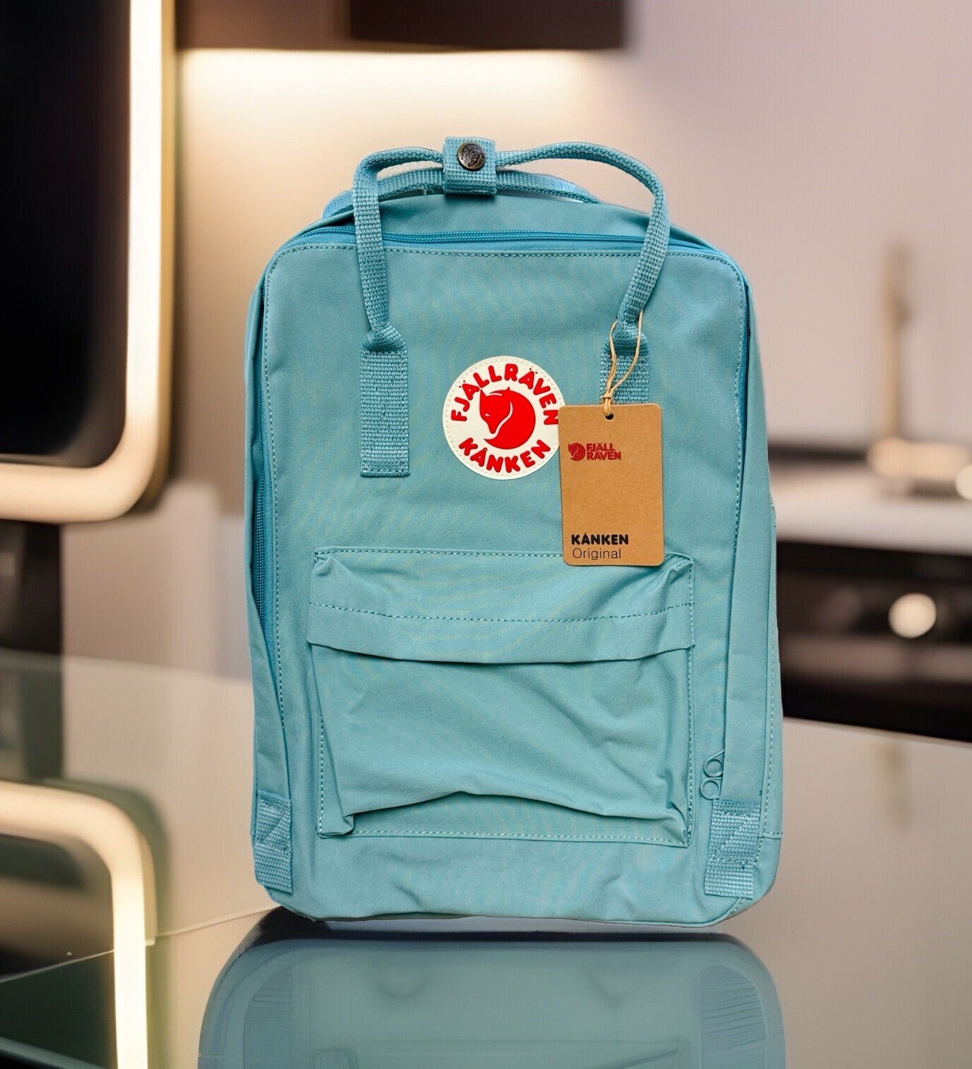 Kanken Backpack For School, Work & Travel L 14 in. W 11 in. SKY BLUE