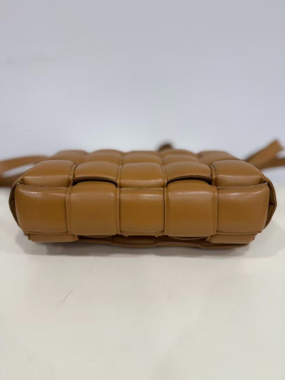 Bottega Veneta Padded Cassette Caramel Intrecciato Nappa Crossbody Bag