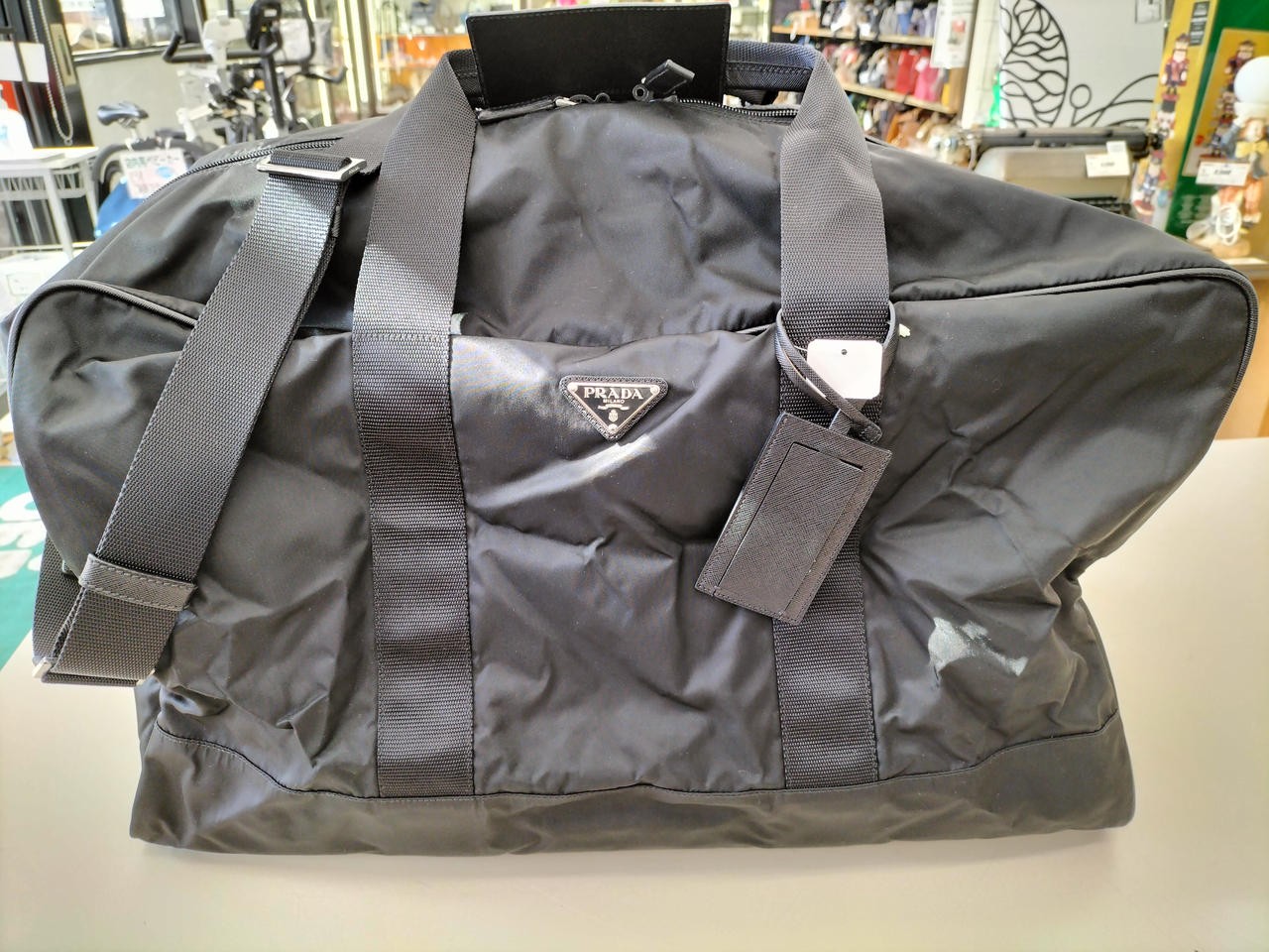 PRADA PRADA SPORTS Boston Bag Nylon Black Authentic From Japan
