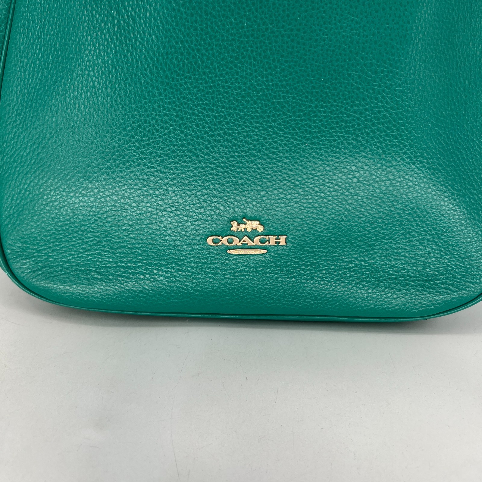Coach Rori Shoulder Bag Womens Handbag Green Pebbled Leather Crescent C2853