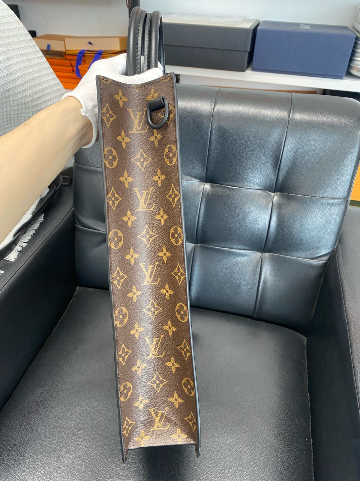 Louis Vuitton Pre-Owned Authentic Tote Shoulder Bag Brown M45667 36×36×9cm