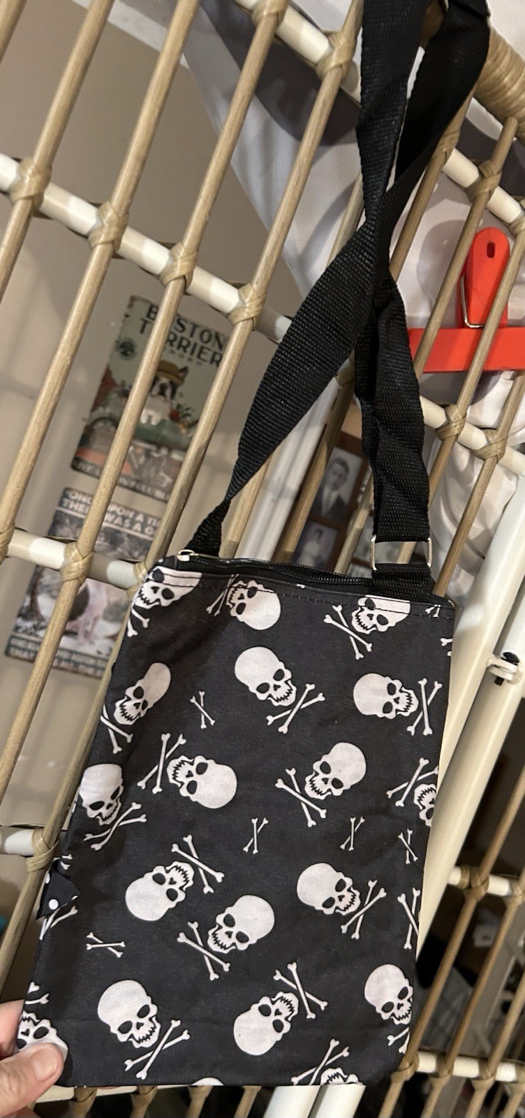 Stars With Bow Crossbody Bag Purse Handbag Triple Zippered Custom Fabric