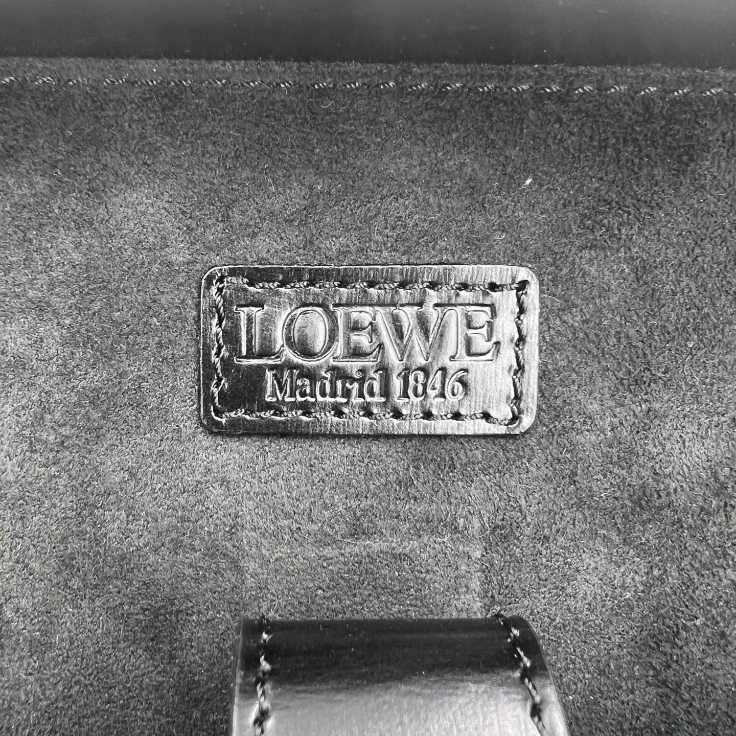 LOEWE Anagram Attache Large Black Smooth Calfskin Password Lock US Ship