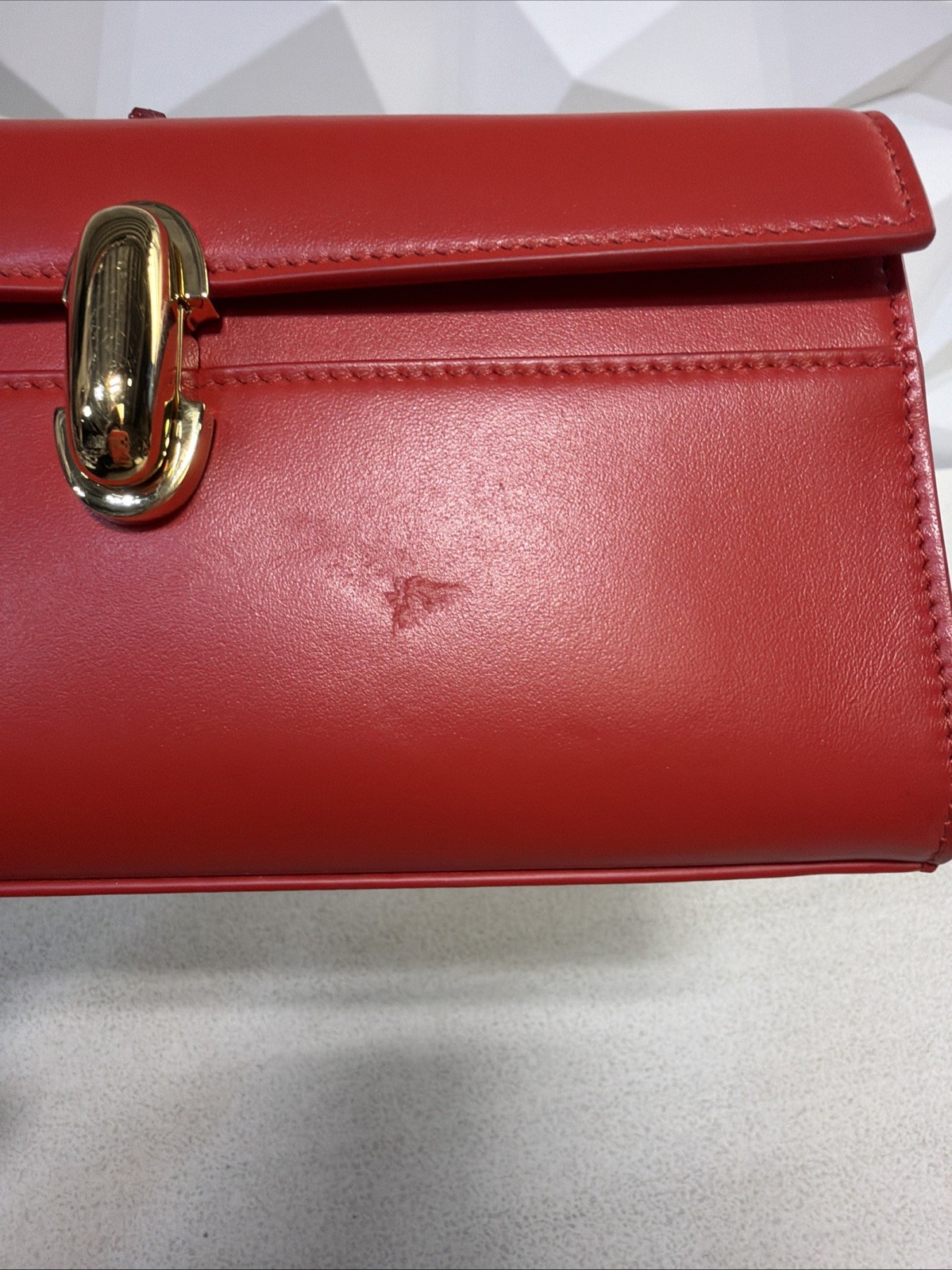 SAVETTE Symmetry Pochette Red Leather READ DESCRIPTION