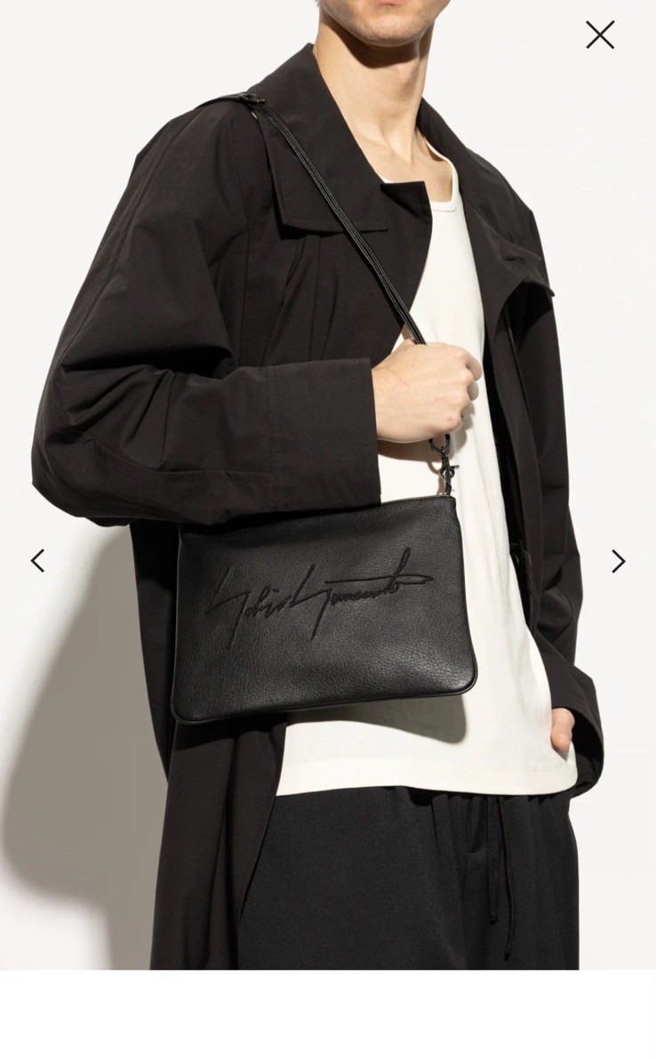 NEW Discord Yohji Yamamoto Signature L Sacoche Black Shoulder Bag