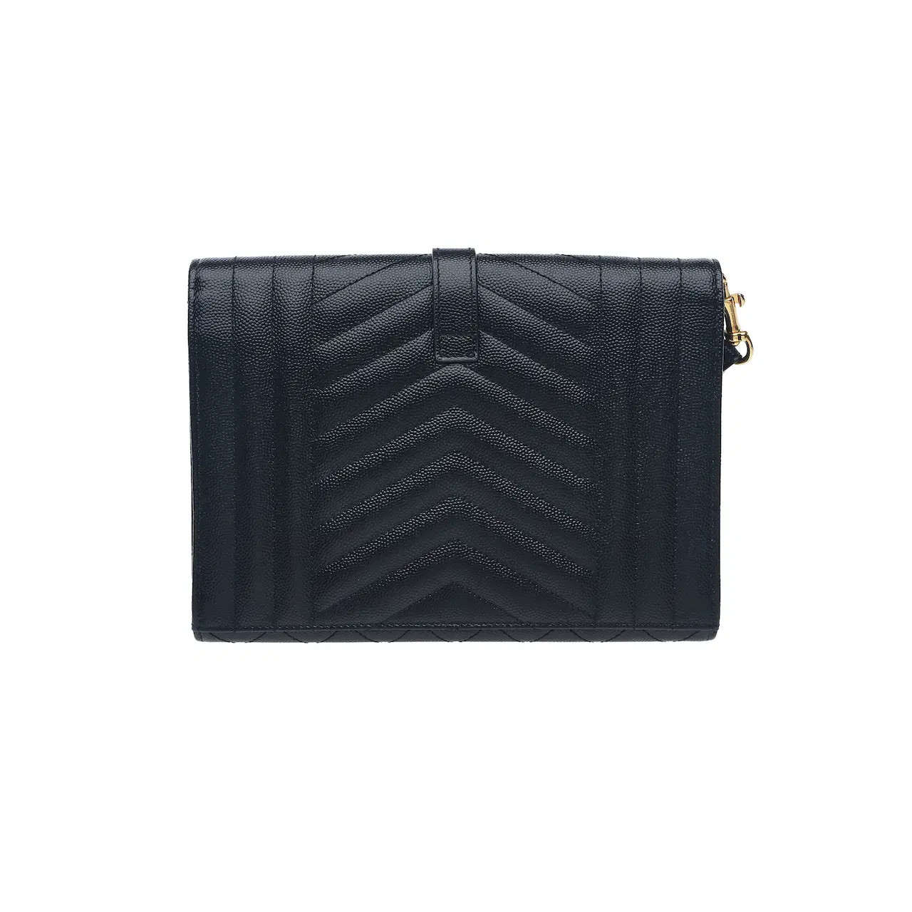 Saint Laurent Envelope Flap Pouch, Black 651030