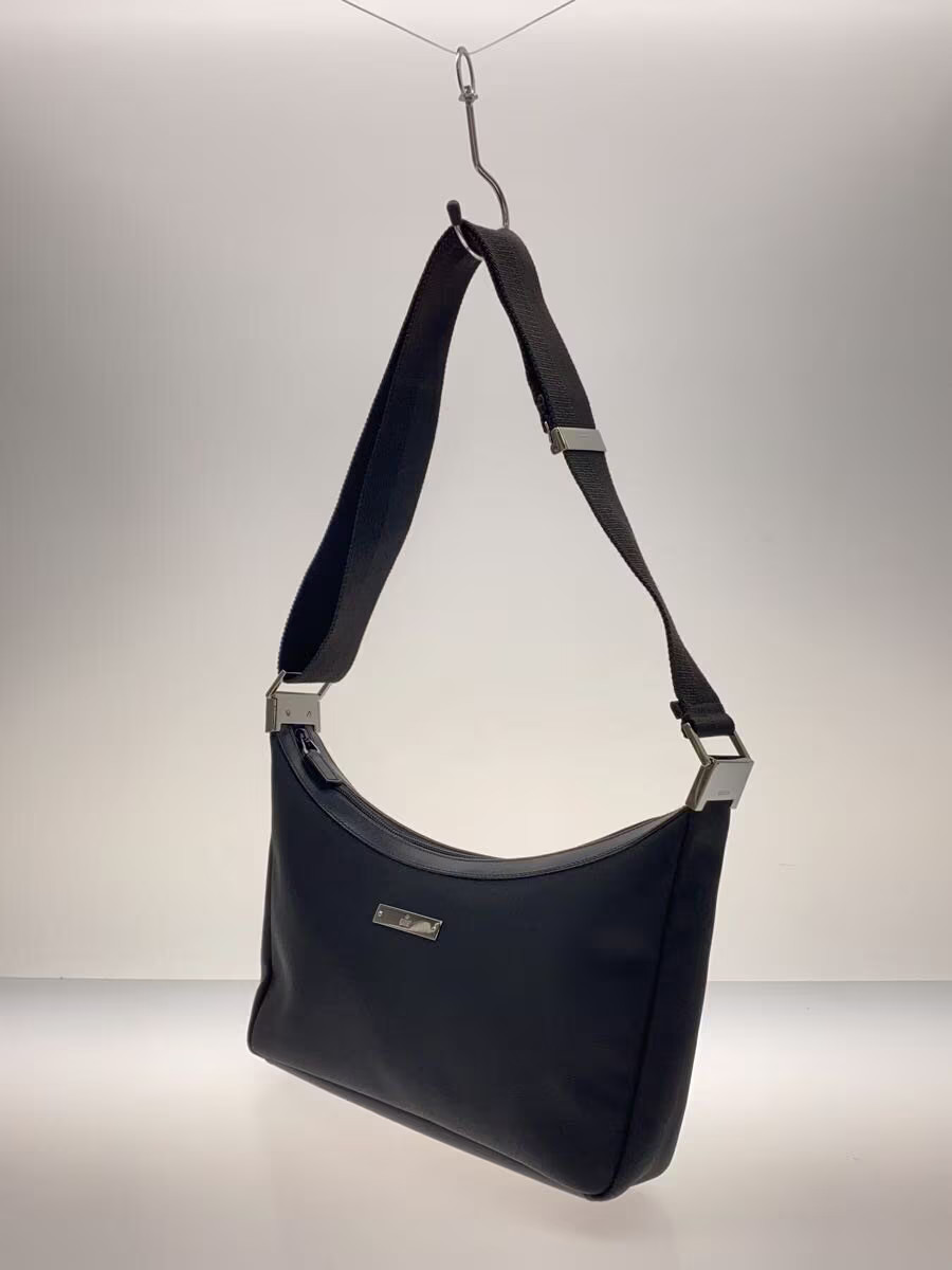 GUCCI Shoulder Bag Canvas BLK 35098