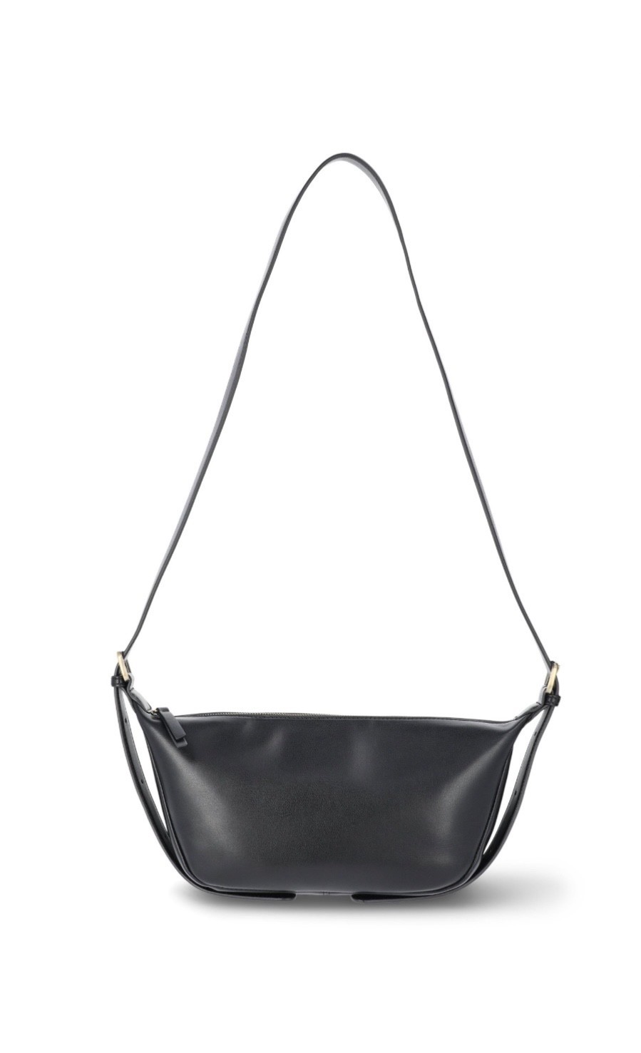 Minimal Half Moon Crescent Hands Free Crossbody Everyday Black Sporty Chic Bag