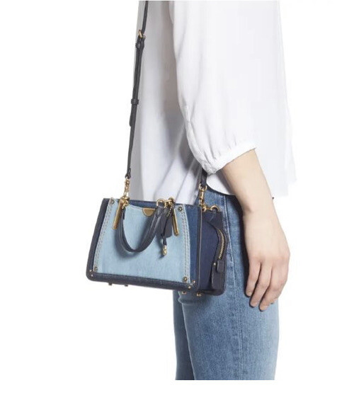 Coach Dreamer 21 Denim Mini Satchel /Crossbody Purse B2547