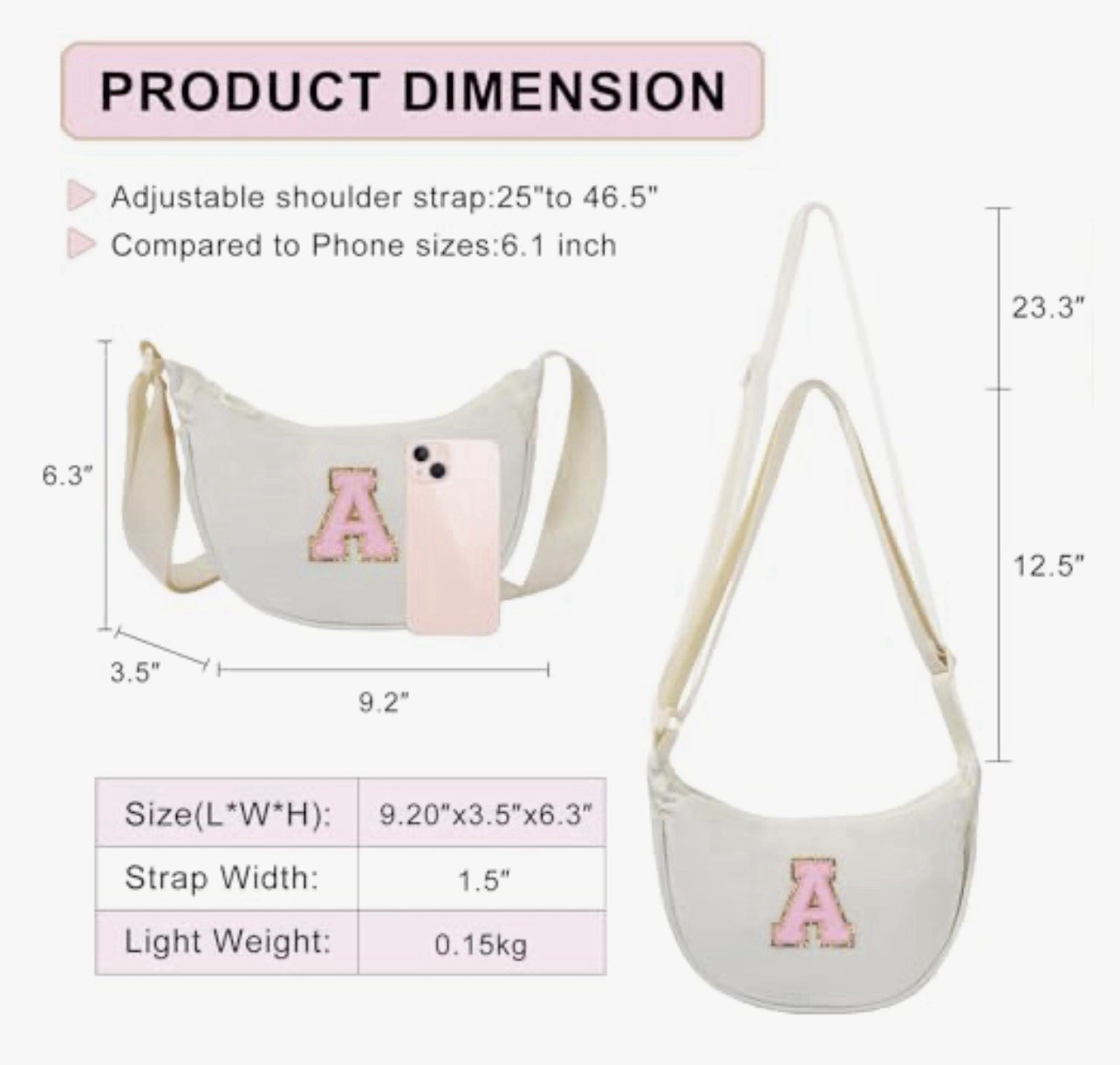 Monogrammed Initial “J” Crossbody Purse