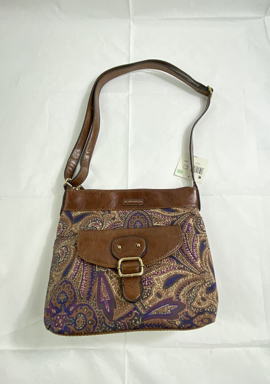 NWT Vintage Jaclyn Smith Paisley Norway Crossbody Shoulder Bag Purse # 42000!