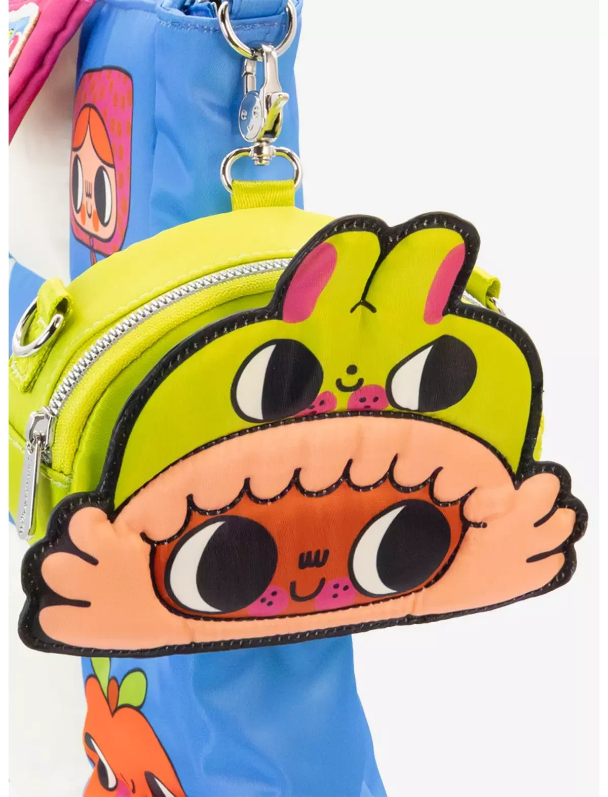 Whatever! Makes You Happy x Burger Babie Mini Crossbody Bag 6″ W x 4 1/2″ H x 2″