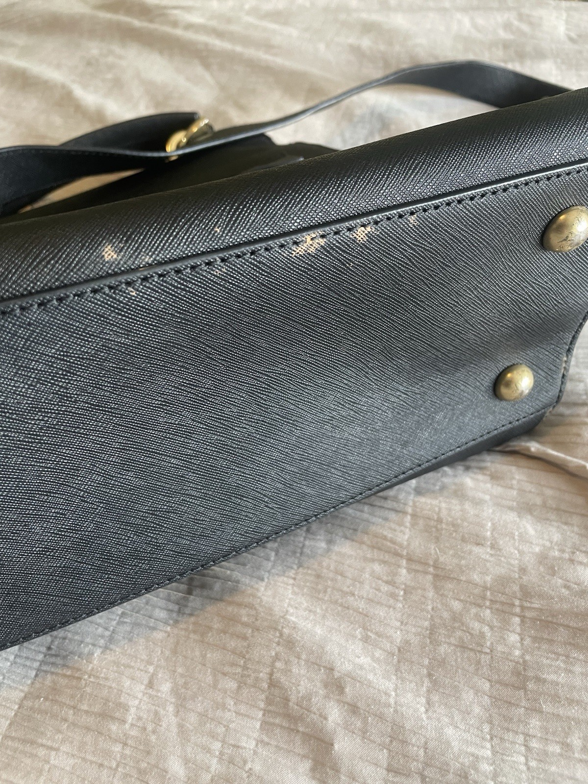 Zac Posen Eartha Iconic Top Handle Satchel Black Leather Women’s Magnetic Clasp