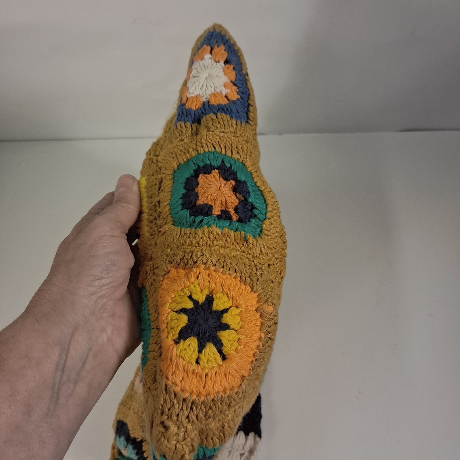 EARTHBOUND TRADING Co. Granny Square Crocheted Crossover Boho Hippie Purse Bag