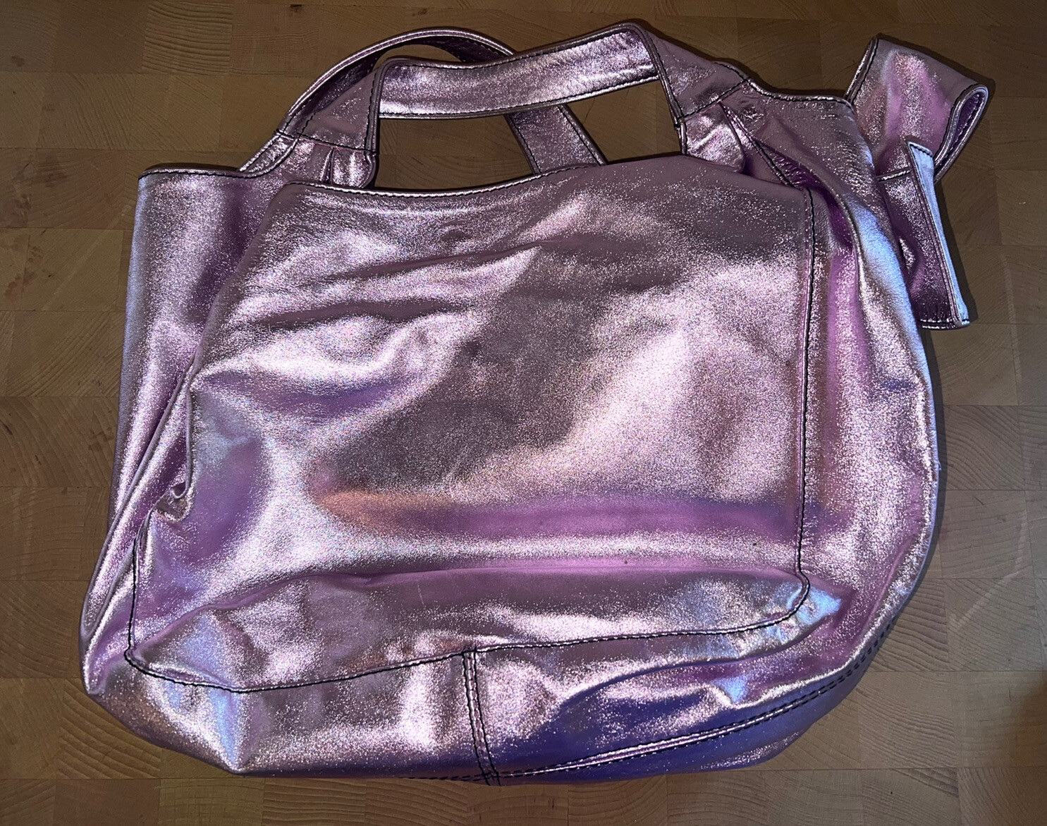 Valentino Purple Metallic Huge Bow Nuage Bow Tote Shoulder Womens Stylish Purse