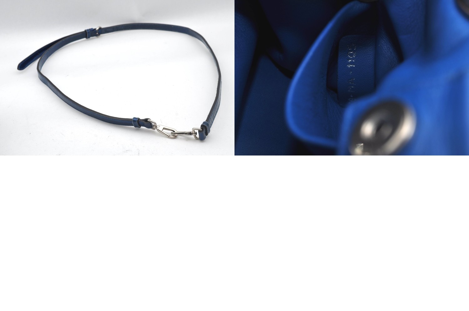 Authentic Christian Dior Diorissimo 2Way Shoulder Hand Bag Leather Blue CD AB176