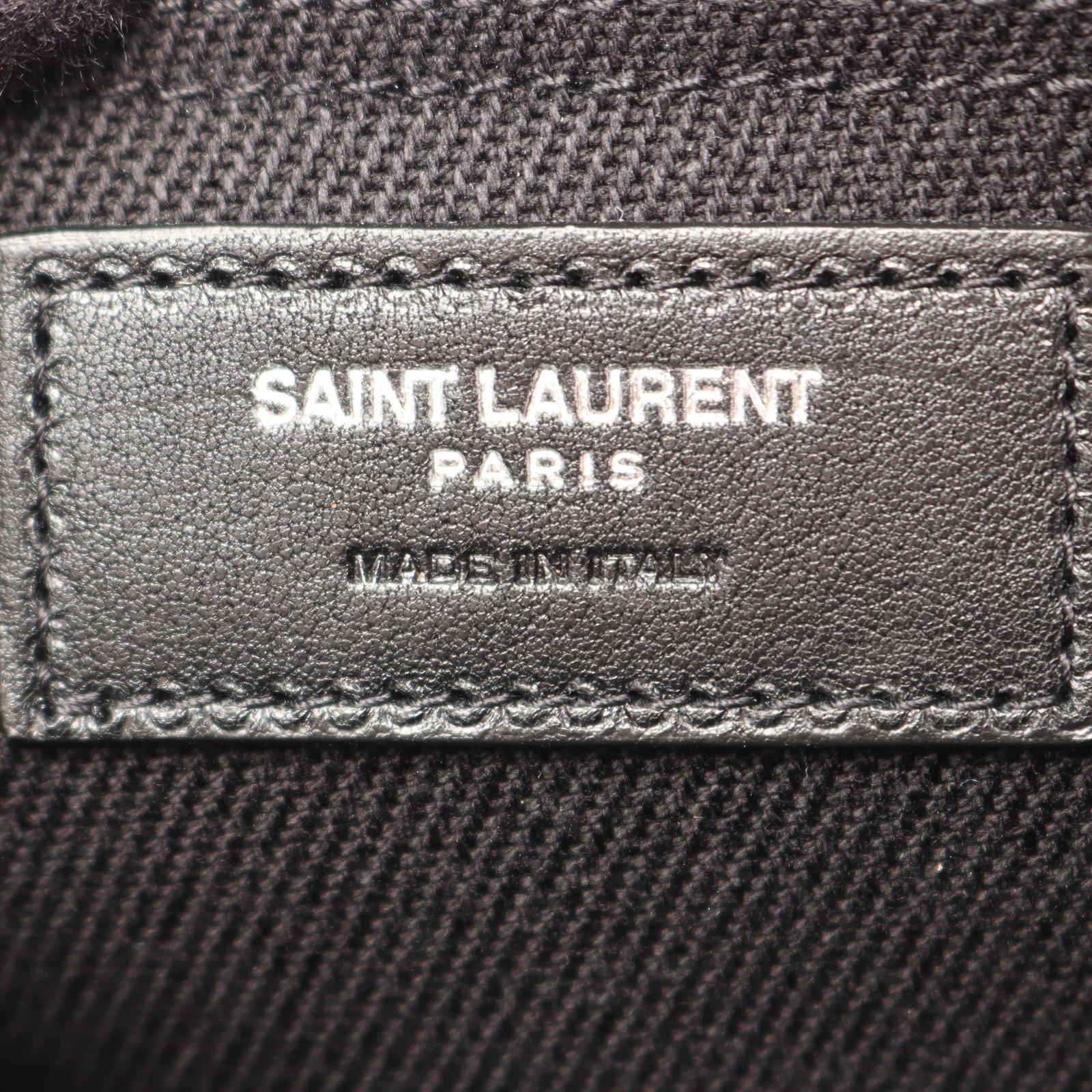 SAINT LAURENT PARIS RIVE GAUCHE Tote Bag Black Leather #RCB14413