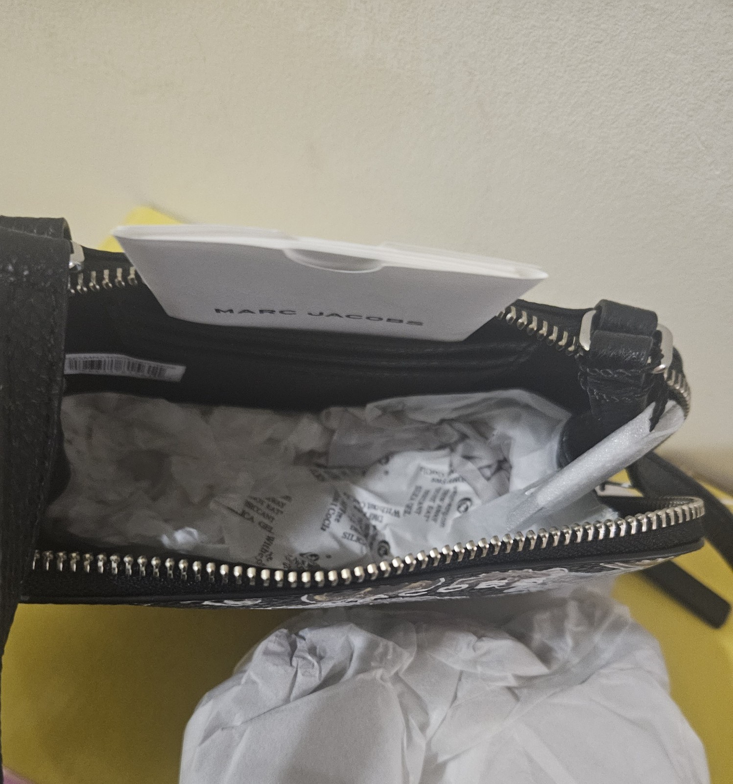 Marc Jacob Sticker Mini Leather Crossbody Bag Black Multi