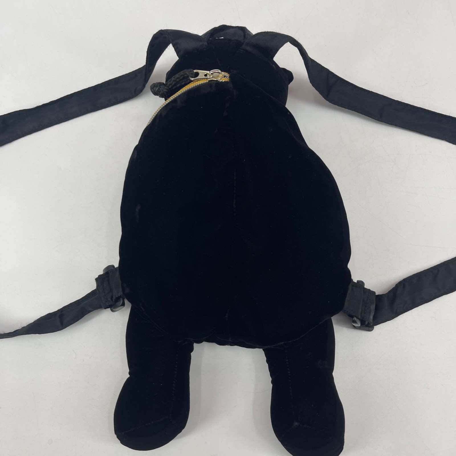 Teddy Bear Backpack Bag Festival Black Velvet Teen Kidcore Kawaii Girlypop