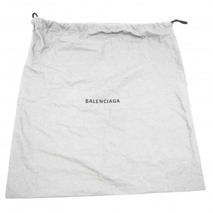 Balenciaga Navy Cabas S Tote Bag Black Canvas Leather Logo