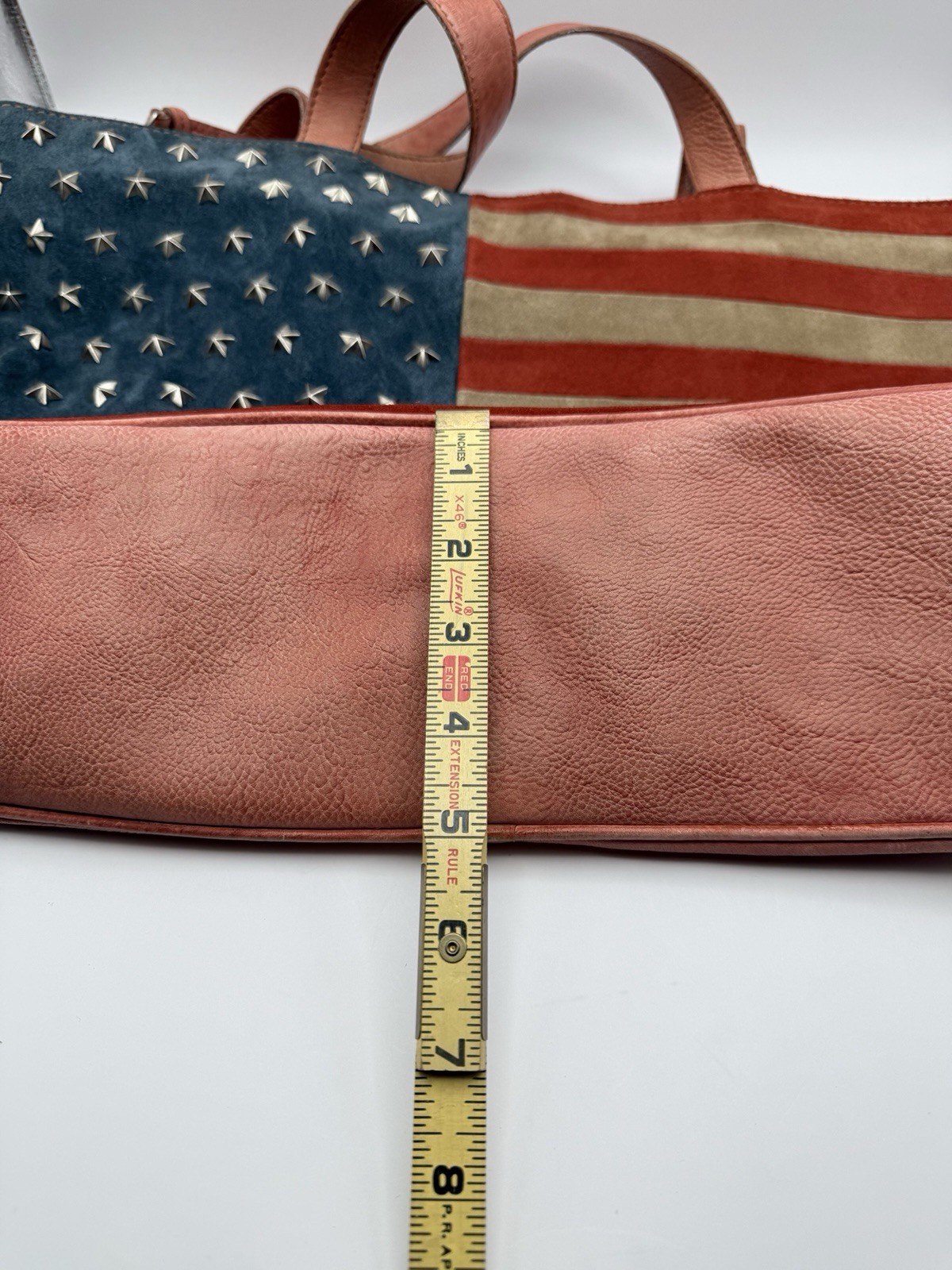 Scully American Flag Leather Tote/Purse/Messenger Bag
