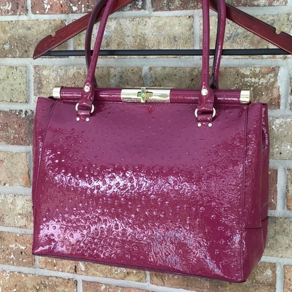 Kate Spade Knightsbridge Constance Bordeaux Red Satchel Bag RARE COLOR
