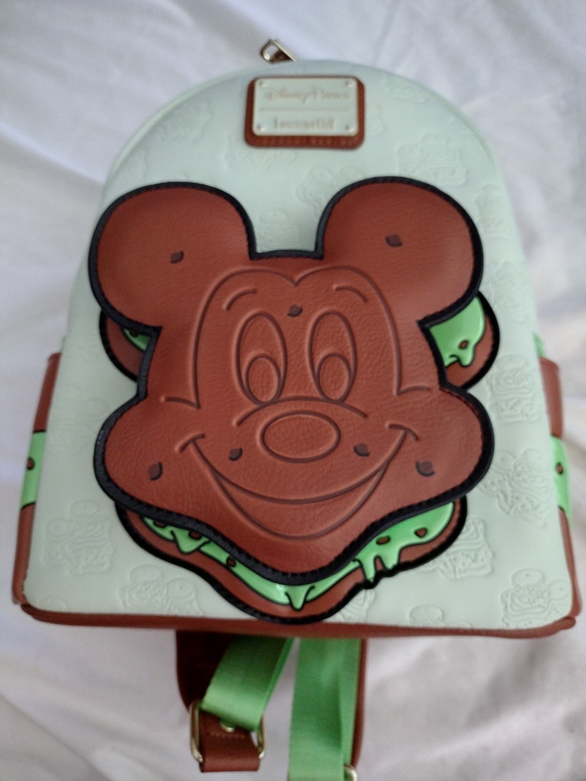 Loungefly Mickey Mint Chip Ice Cream Sandwich Disney Park Exclusive Hard Tag