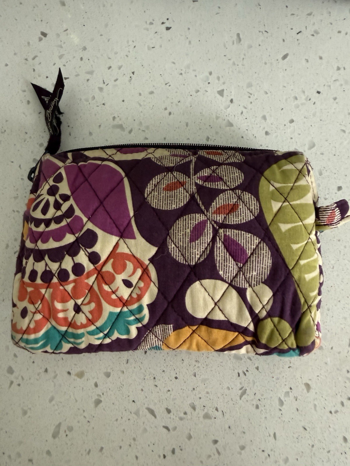 Vera Bradley Duffel Bag In Plum Crazy Print Comes With Free Cosmetic Bag