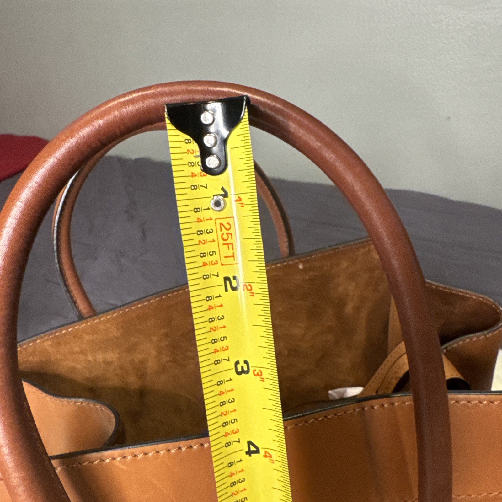Celine Small Square Luggage Phantom Tote in Brown Leather 169953LCD.04LU