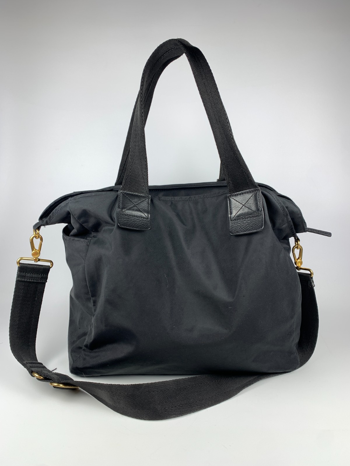 Marc Jacobs Standard Supply Workwear Daily Bag Black Nylon Leather Tote