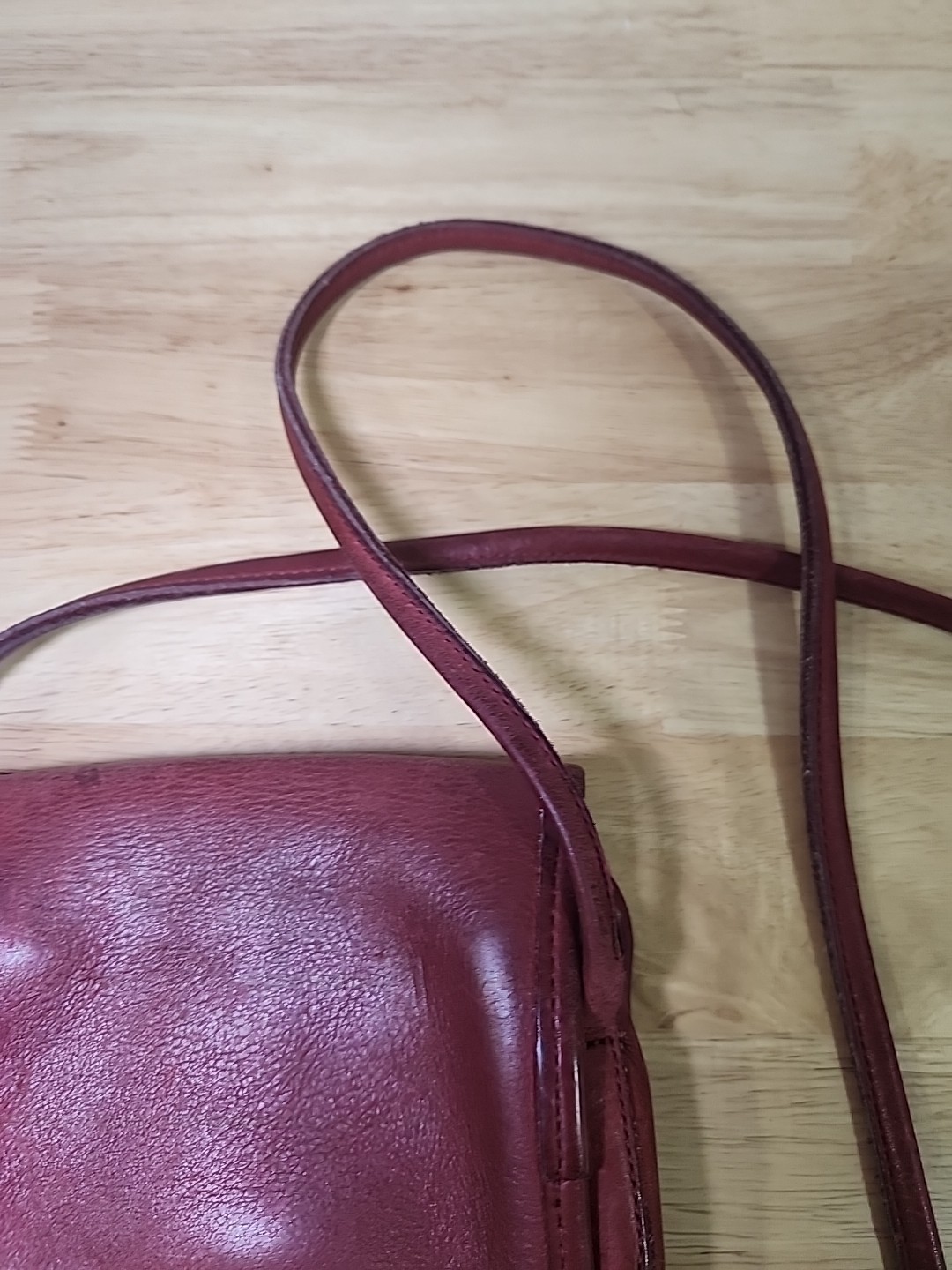 Vintage Coach USA Red Leather Scooter Crossbody Bag Flap Turn Lock Closure VGC