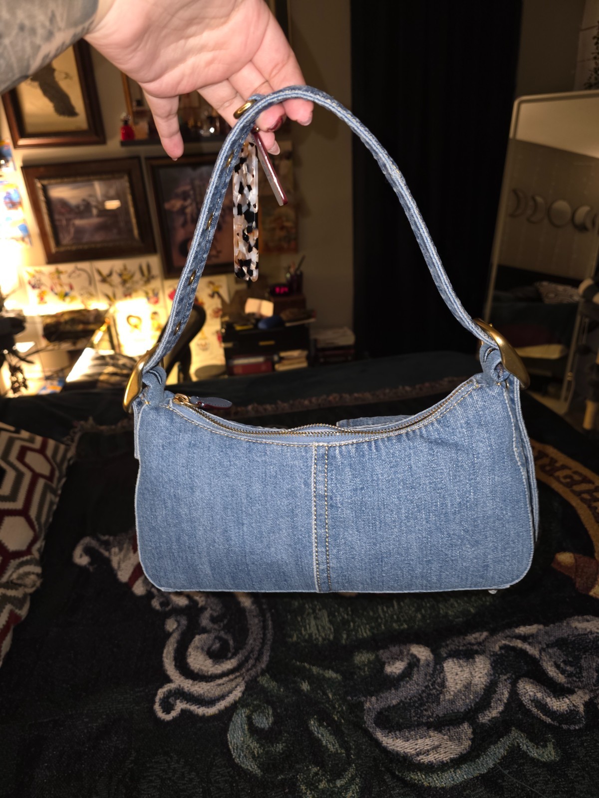 Coach Coachtopia Denim Cargo Shoulder Bag