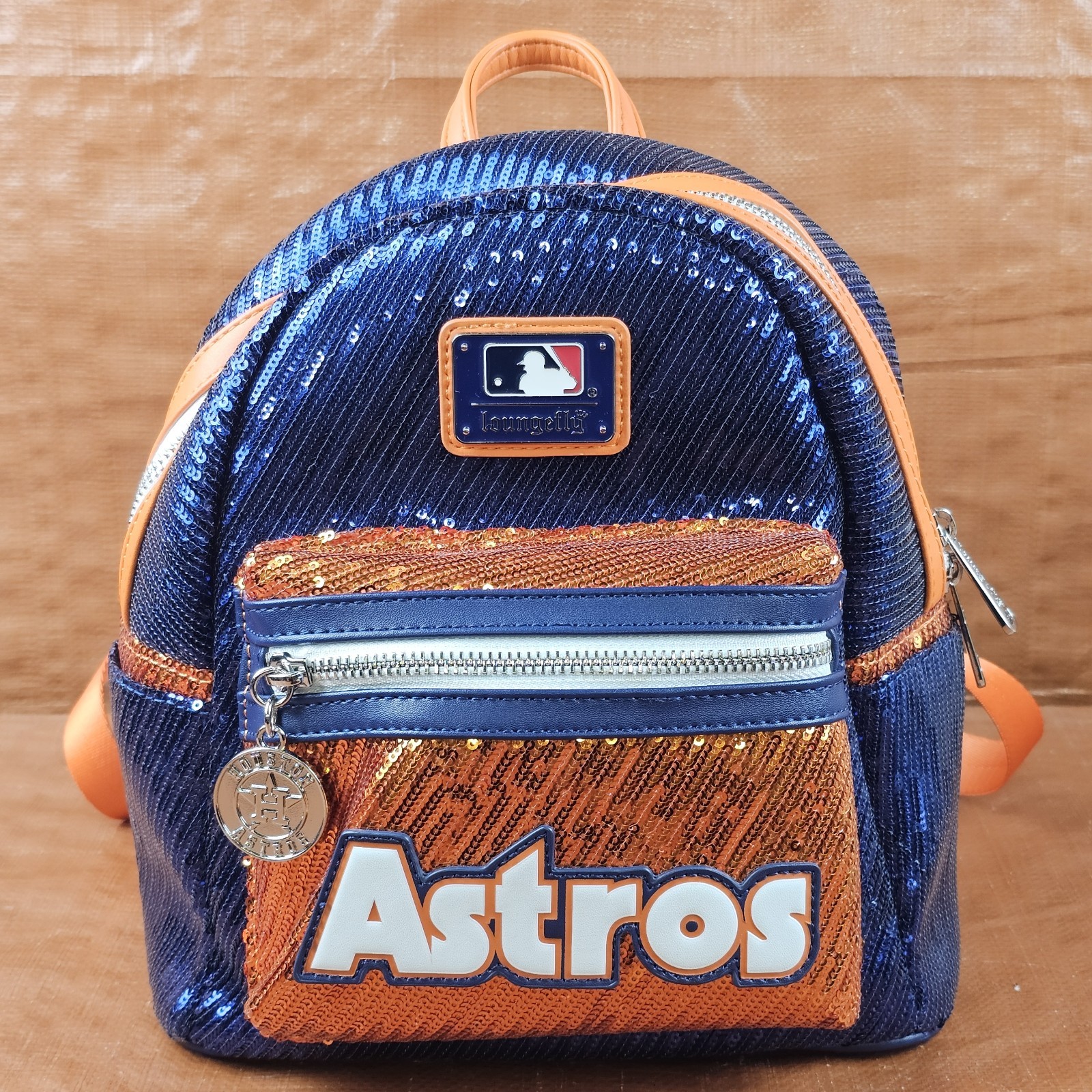 Loungefly Houston Astros Sequin Backpack FREE Baseball
