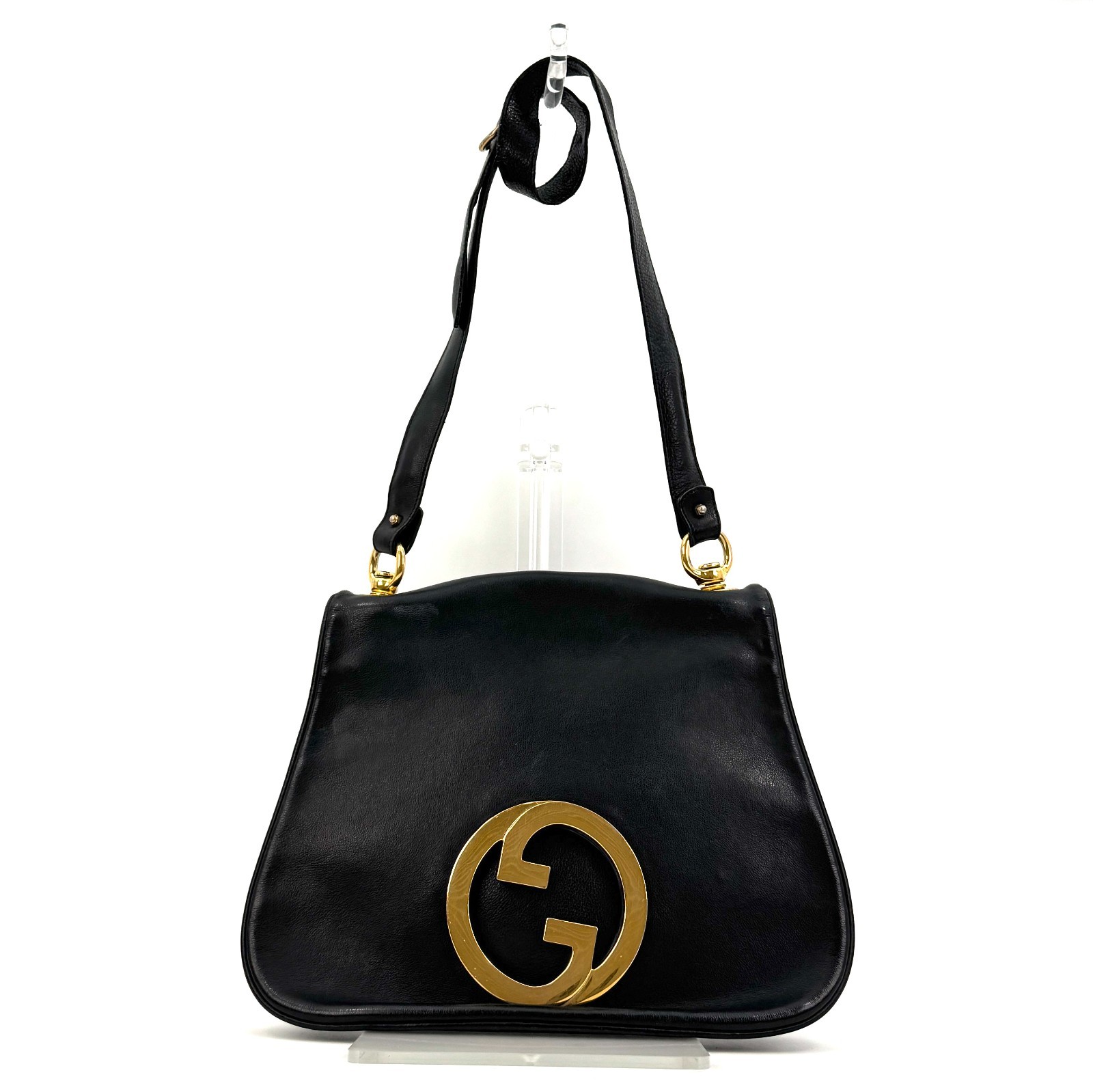 GUCCI Blondie Leather Shoulder Bag Black