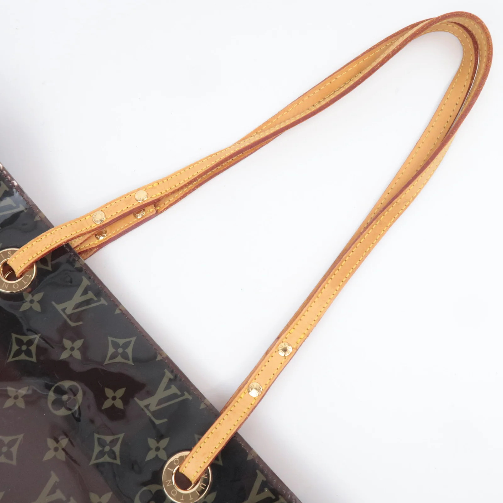 Louis Vuitton Monogram Vinyl Cabas Cruise Tote bag Gold HDW M50500 Authentic