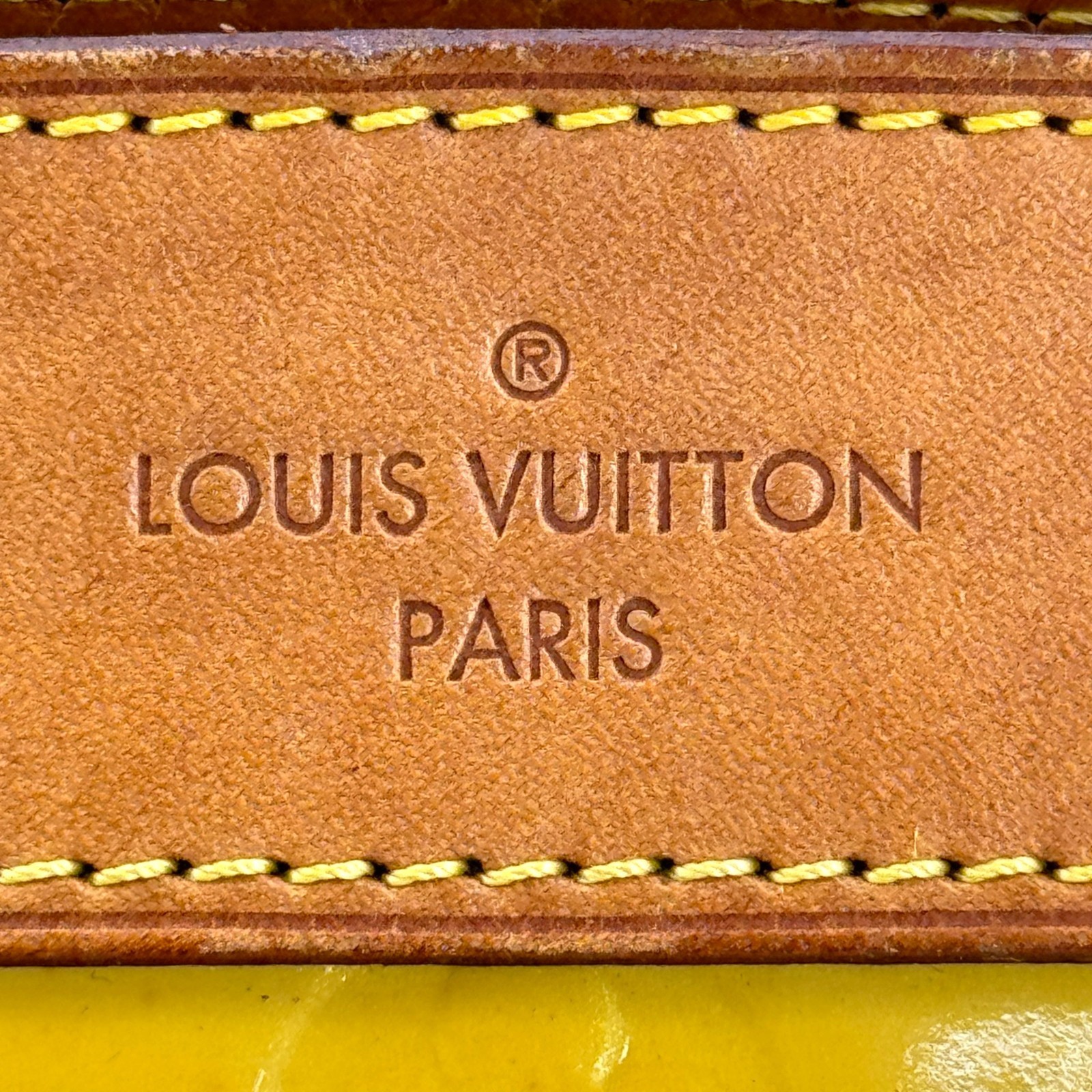LOUIS VUITTON Brea MM Monogram Vernis Patent Yellow Handbag M91690