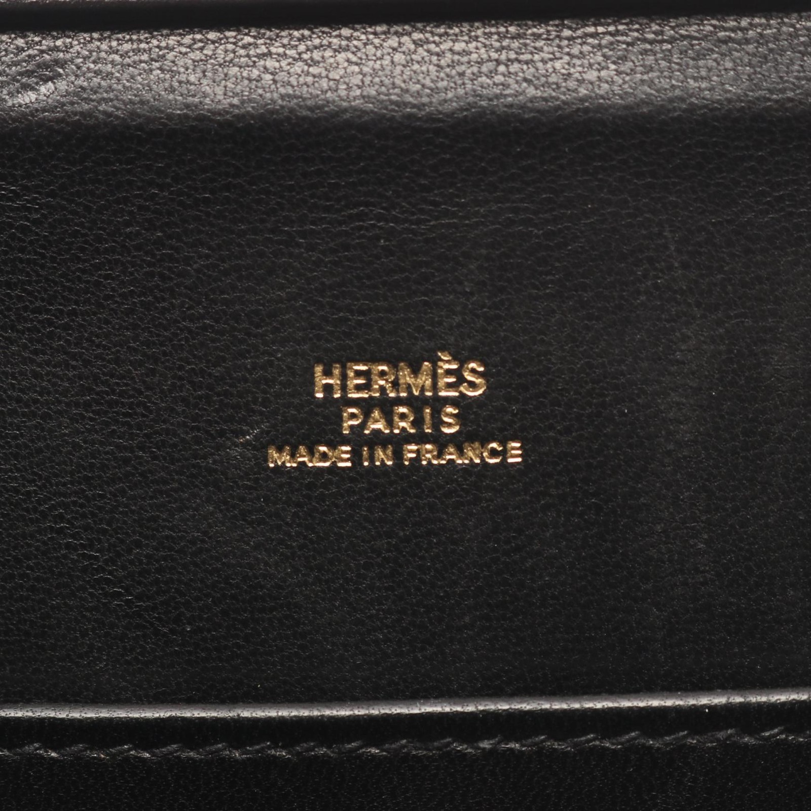 HERMES Vintage Kiss-lock Shoulder Bag Box calf leather Calfskin Black GHW Used Y