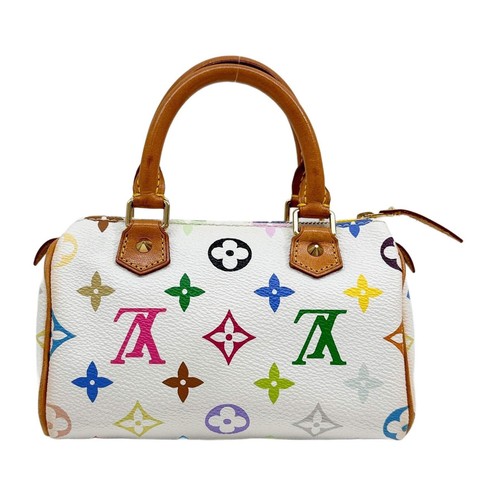 LOUIS VUITTON LV x Takashi Murakami Mini Speedy Mulitcolor Monogram White Canvas