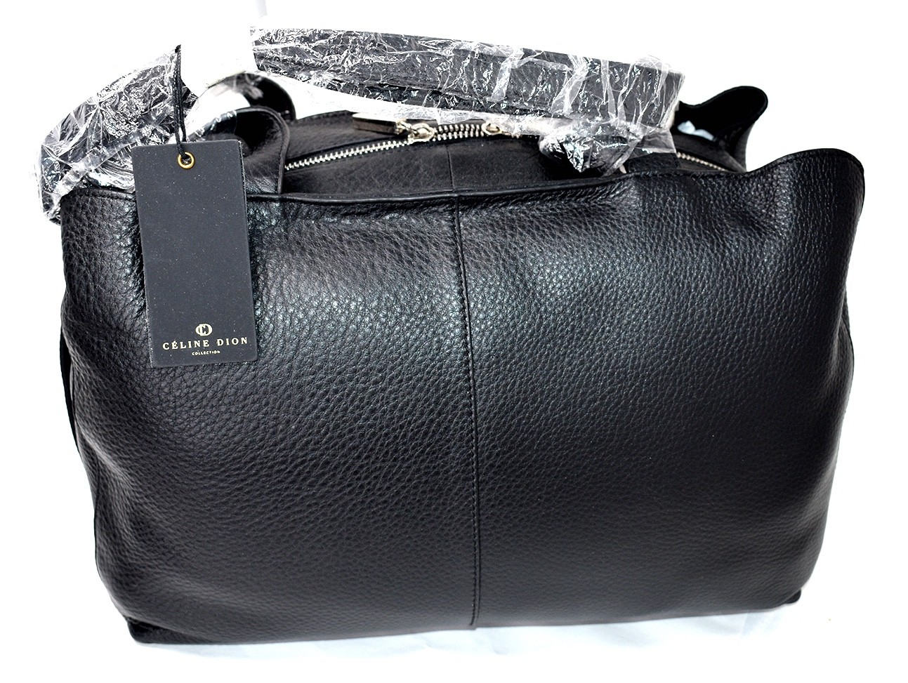 Celine Dion Large Mezzo Leather Satchel TTE5268 New