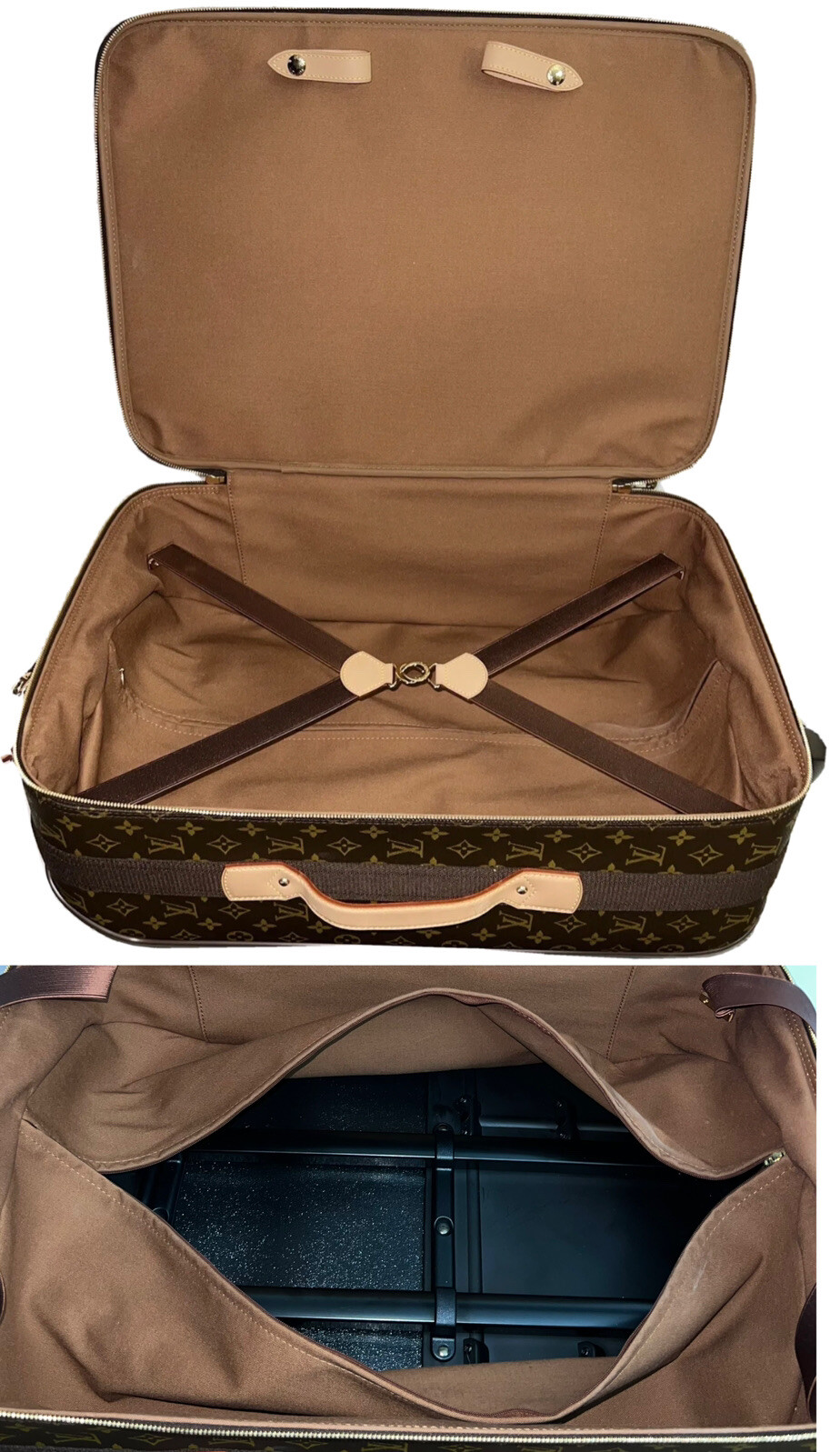 Louis Vuitton Pegase 55 cm Suitcase Bag w/ Name Tag Garment Dust-bag Coa