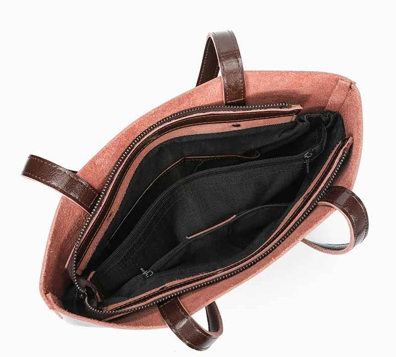 2026 Women’s Genuine Cow Leather Tote Bag Large Vintage Cowhide Shoulder Handbag