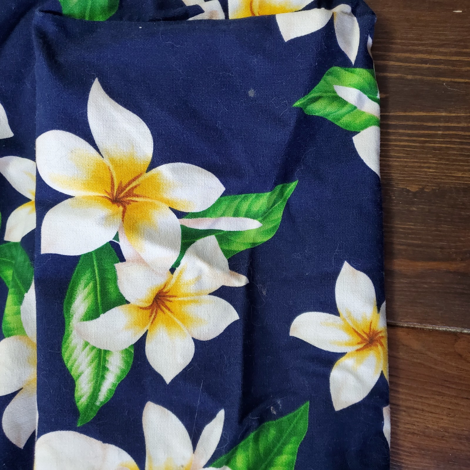 Local Design Hawaii Tote Bag Reversible Blue White Plumeria Purple Sea Turtles