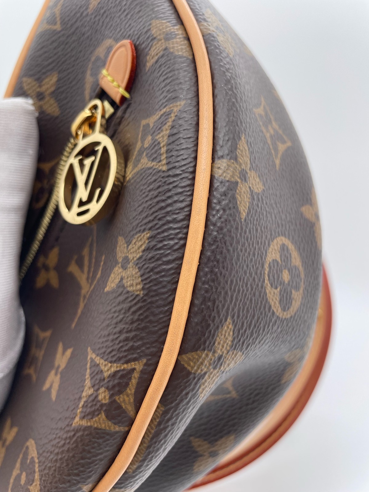 Louis Vuitton Monogram Normal Size Dark Brown Canvas Shoulder Bag Duty Paid