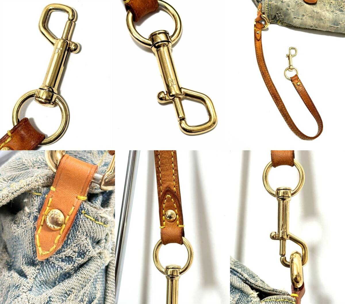 LOUIS VUITTON M95050 Monogram Denim Mini Pleaty Hand Shoulder Bag Japan