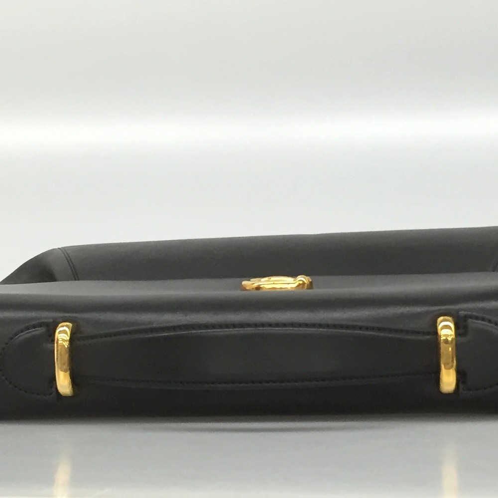Cartier PANTHERE Briefcase Bag Leather Gold Metal black