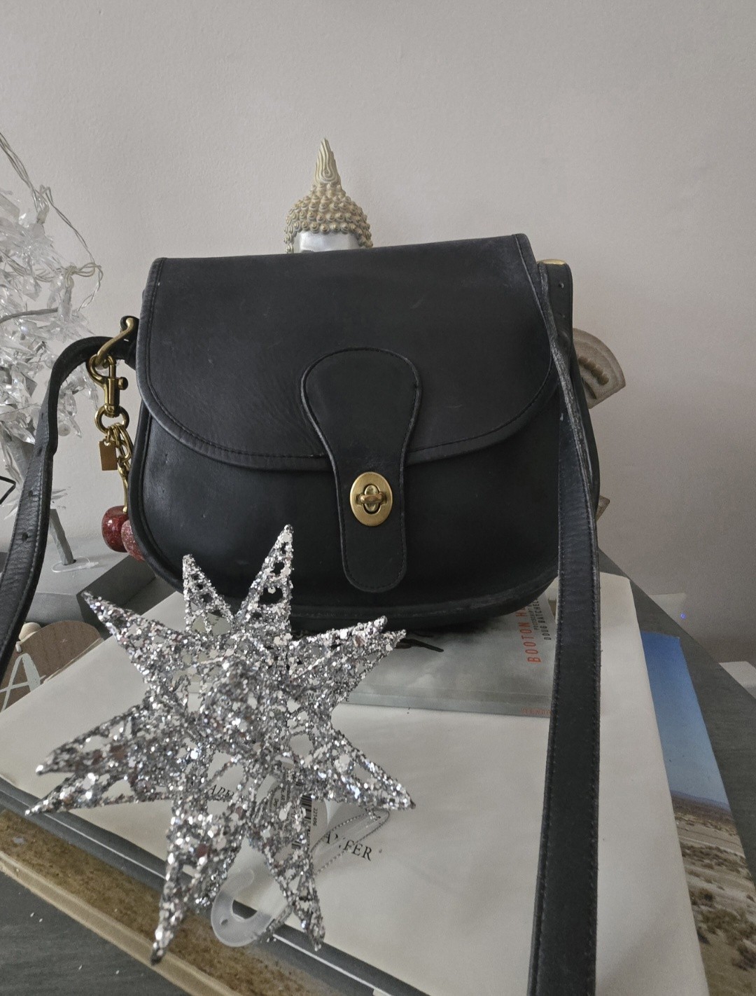 Coavh Vintage Navy “Blavy” NYC Saddlery Crossbody Bg 9535