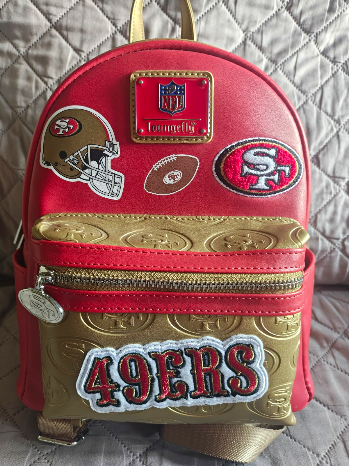 Loungefly 49ers All Over Patch Backpack