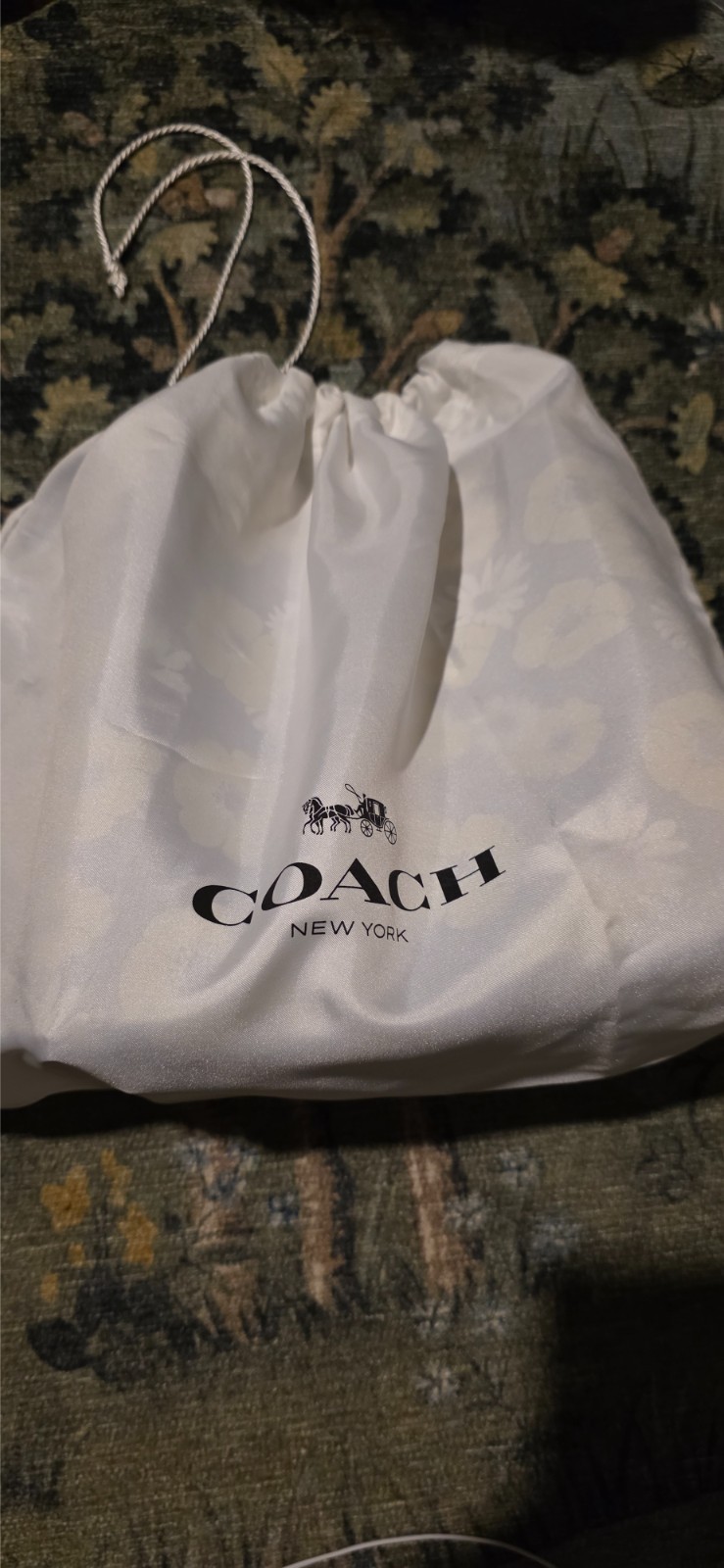 Coach floral pattern handbag (glitter detail) w/ dust bag